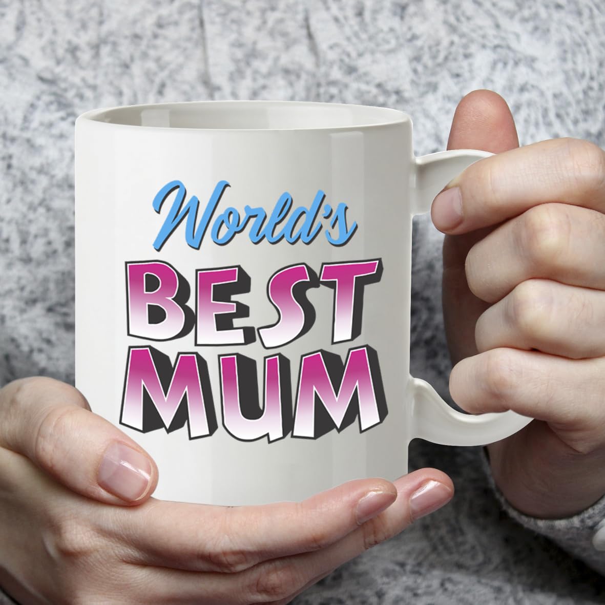 Kruzroyal DZ814 World's Best Mum Mug 11oz - Gifts for Mum from Daughter, Son - Funny Coffee Cup Present for Her Birthday, Mothers Day, Christmas