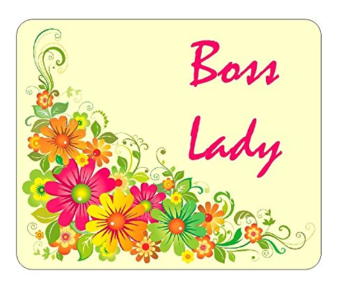 Boss Lady Gift Floral Mousemat/Pad Anti Slip Computer PC Mouse Mat