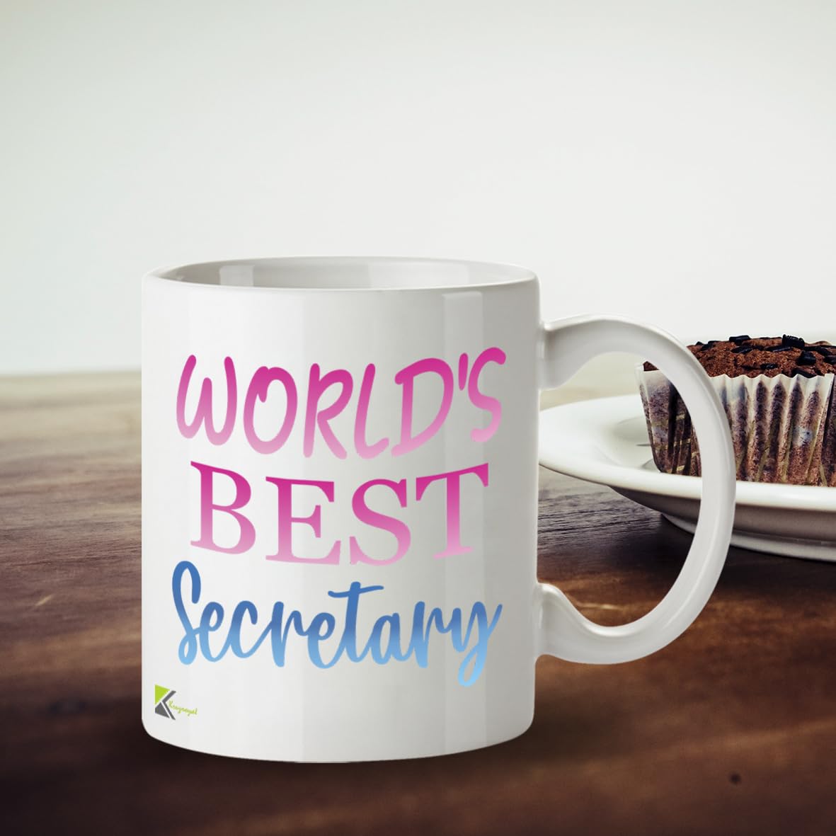 Kruzroyal DZ867 World's Best Secretary Mug 11oz - White Ceramic Cup for PA, Admin Assistant - Funny Birthday, Leaving, Thank You Present