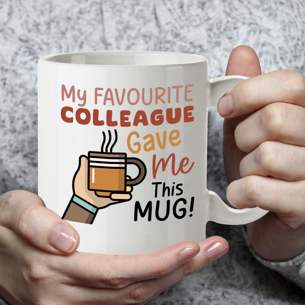 Kruzroyal Favourite Colleague Funny Mug - 11oz Ceramic Cup for Work Bestie, Men & Women - Office Banter, Secret Santa Gag Gift