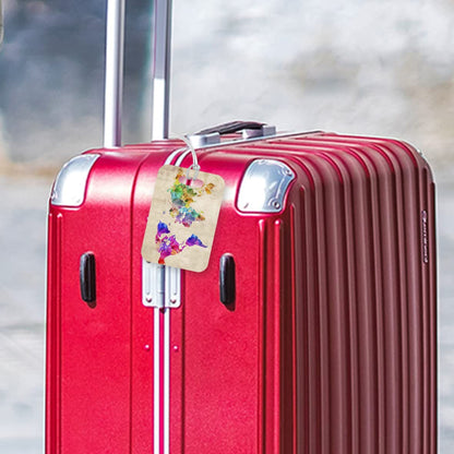 LT100 Colourful World Novelty Funny Unique Designer Gift Glossy Plastic Suitcase Luggage Tag