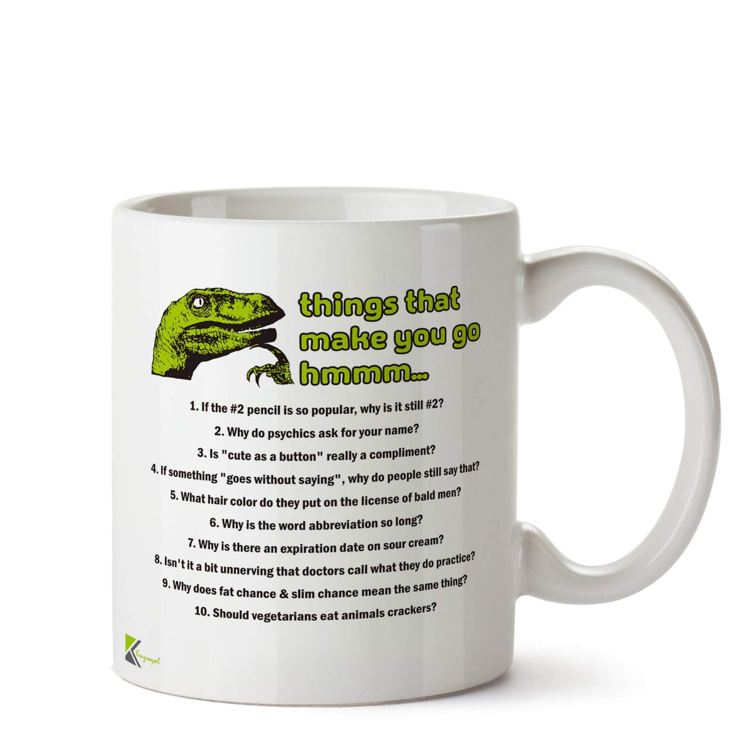 Kruzroyal DZ598 Things That Make You go hmmmmm.. Funny Novelty Great Gift Idea Coffee Tea Ceramic Mug