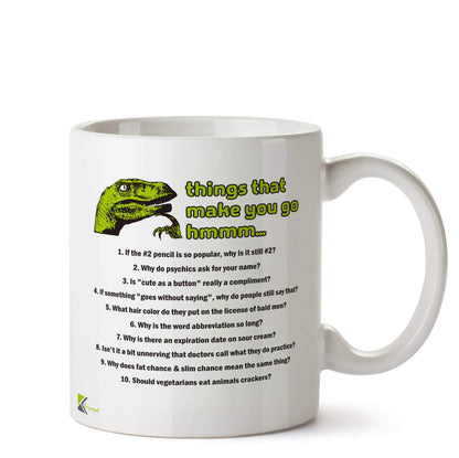 Kruzroyal DZ598 Things That Make You go hmmmmm.. Funny Novelty Great Gift Idea Coffee Tea Ceramic Mug