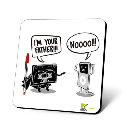 CS700 I'm Your Father (Cassette to mp3 Player) Old Days Novelty Funny Coffee Tea Drink Gift Glossy MDF Wooden Coaster