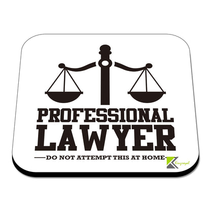 CS511 Professional Lawyer, do not Attempt This at Home Novelty Funny Coffee Tea Drink Gift Glossy MDF Wooden Coaster