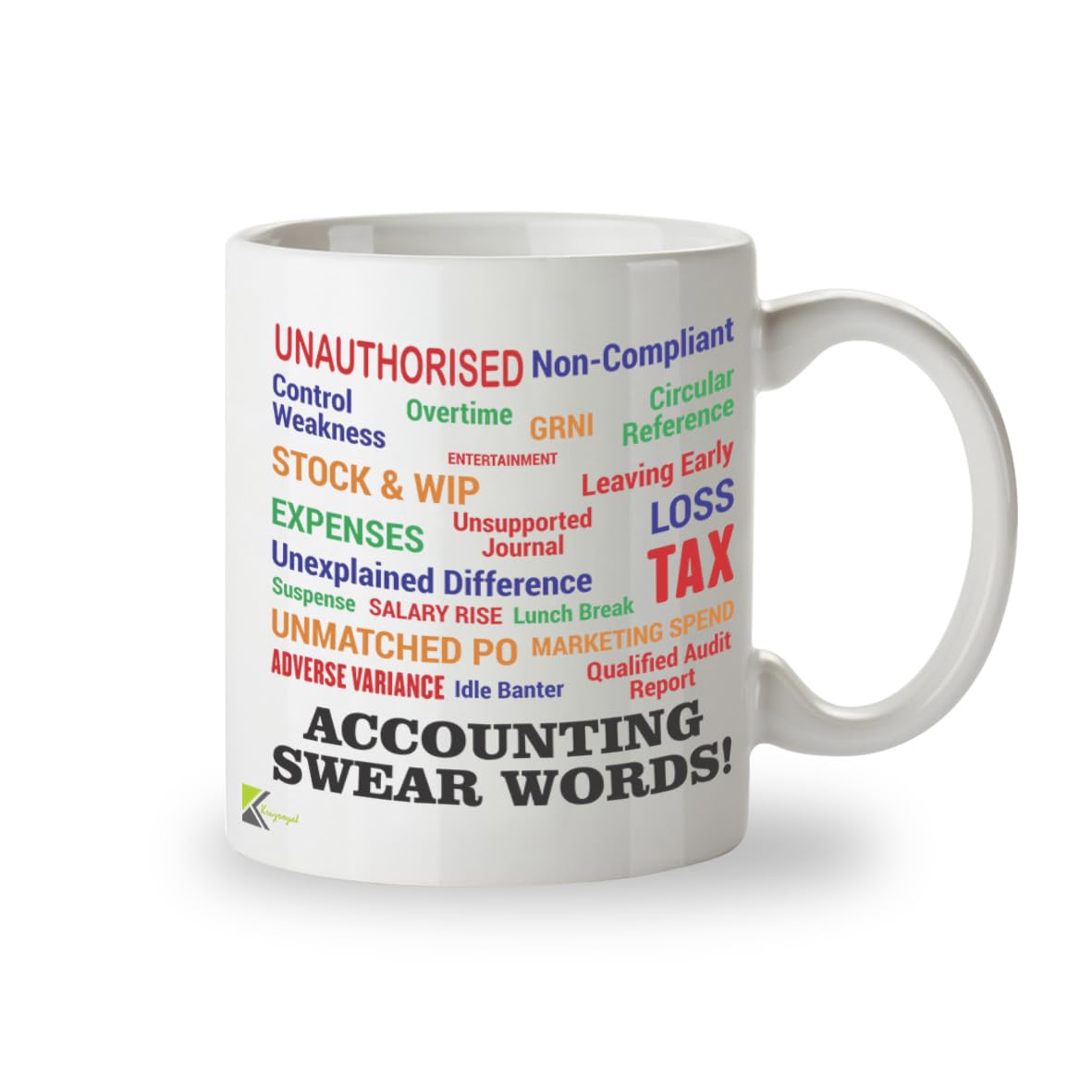 Kruzroyal DZ471 Accounting Swear Words! Funny Novelty Great Gift Idea Coffee Tea Mug | Gift for Accountant, Colleague, ACCA, CIMA | Sarcastic Office Humour, Bookkeeper Present, 11oz