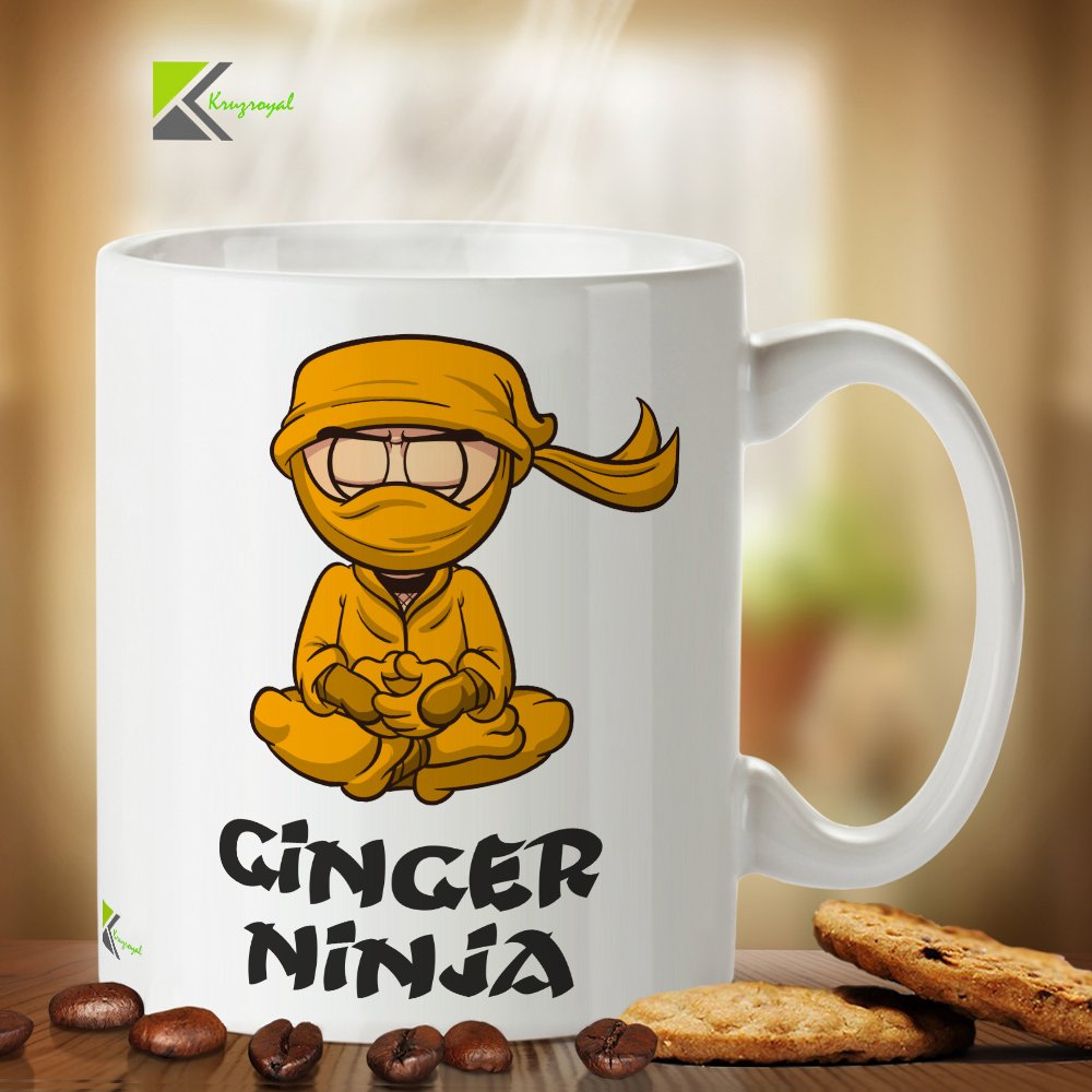 Kruzroyal DZ245 Ginger Ninja Funny Novelty Great Gift Idea Coffee Tea Mug
