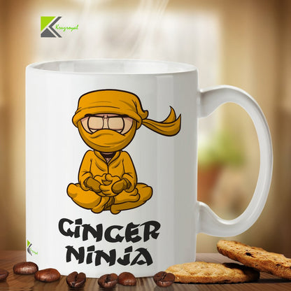 Kruzroyal DZ245 Ginger Ninja Funny Novelty Great Gift Idea Coffee Tea Mug