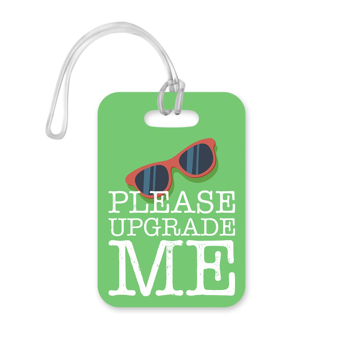 LT084 Please Upgrade me Novelty Funny Unique Designer Gift Glossy Plastic Suitcase Luggage Tag
