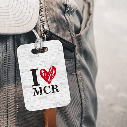 LT245 I Love MCR Novelty Funny Unique Designer Gift Glossy Plastic Suitcase Luggage Tag