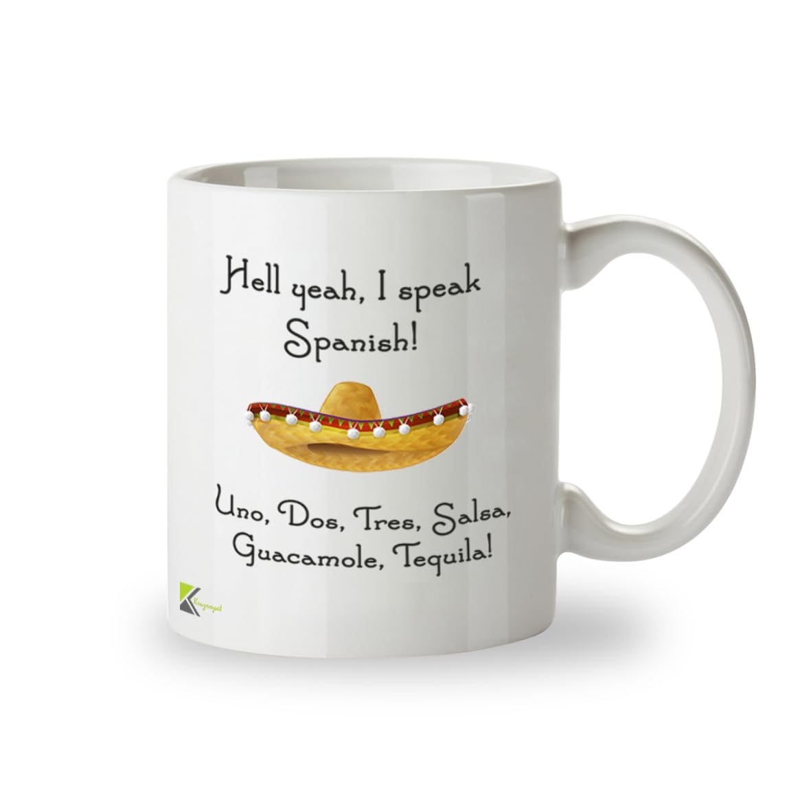Kruzroyal Funny Spanish Mug Gift - Hell Yeah I Speak Spanish Uno Dos Tres Salsa Guacamole Tequila - 11oz Novelty Coffee Cup for Men Women - Mexico Gifts Birthday Secret Santa