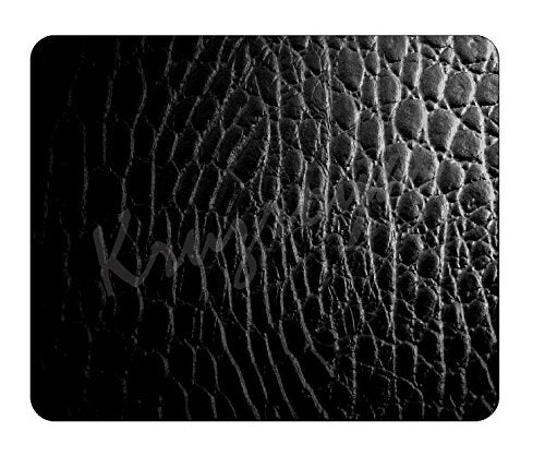 Black Leather Design Mousemat/Pad Anti Slip Computer PC Laptop Mouse Mat
