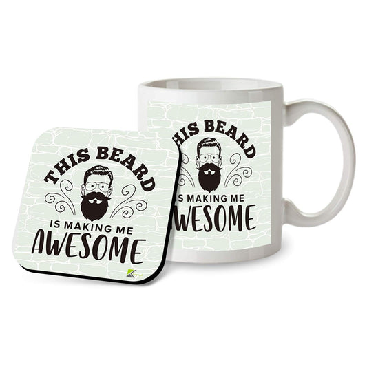 SM002 This Beard is Making me Awesome - Mug & Matching Coaster Set