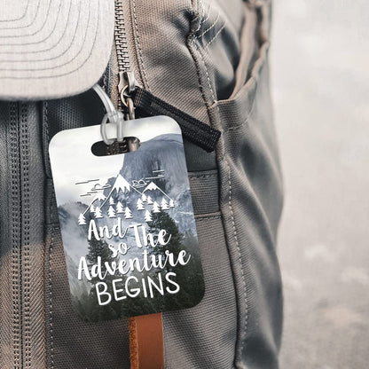 LT065 and So The Adventure Begins Novelty Funny Unique Designer Gift Glossy Plastic Suitcase Luggage Tag