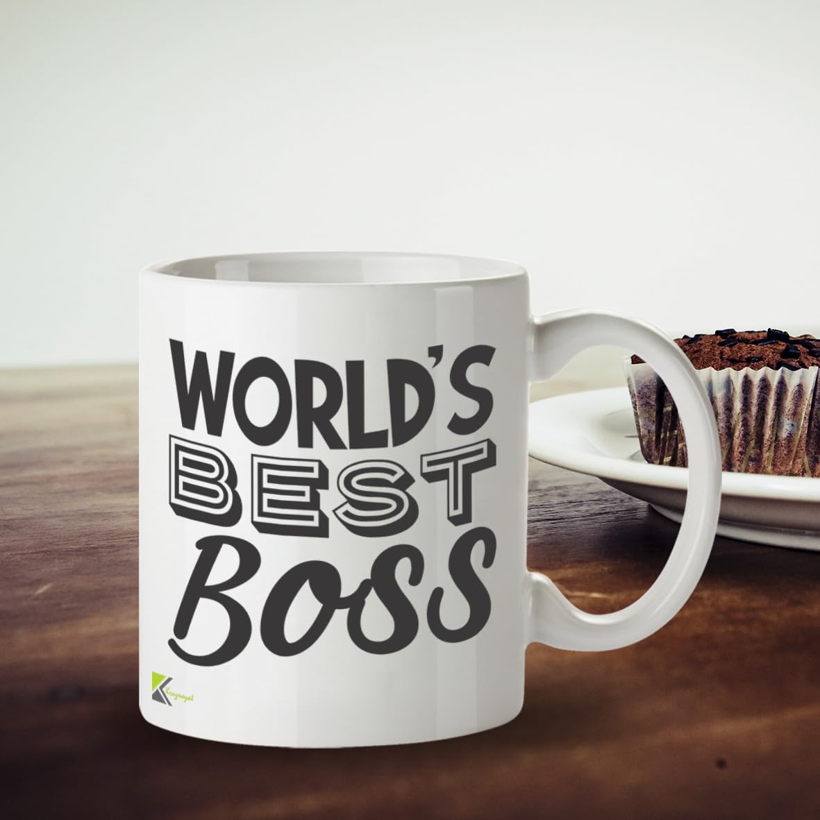 Kruzroyal DZ812 World's Best Boss Mug 11oz - Funny Office Gift for Manager, Leader Appreciation Present for Men & Women, Leaving or Birthday Cup