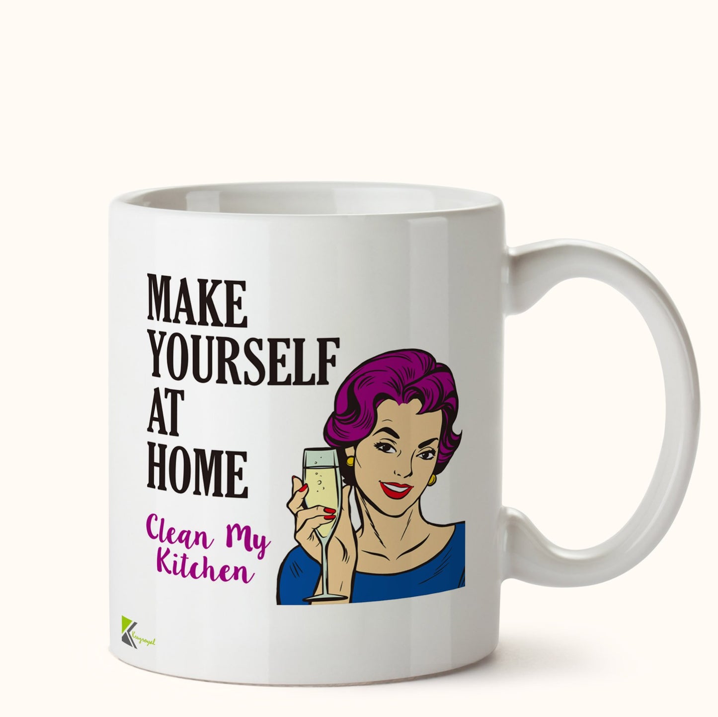Kruzroyal DZ481 Make Yourself at Home, Clean My Kitchen Funny Novelty Great Gift Idea Coffee Tea Mug
