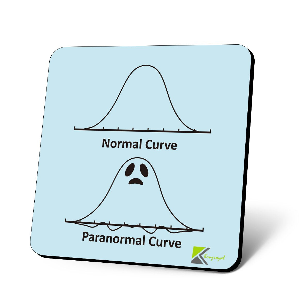 CS667 Normal Curve/Paranormal Curve Novelty Funny Coffee Tea Drink Gift Glossy MDF Wooden Coaster