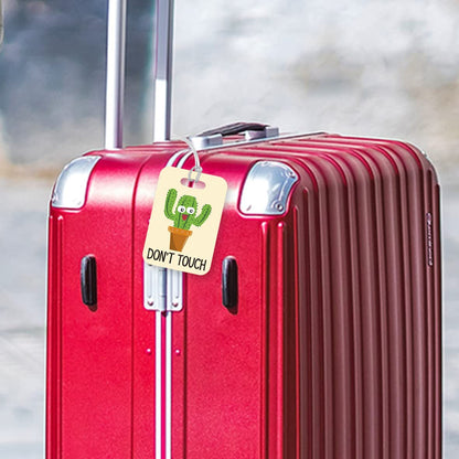 LT061 Don't Touch Novelty Funny Unique Designer Gift Glossy Plastic Suitcase Luggage Tag