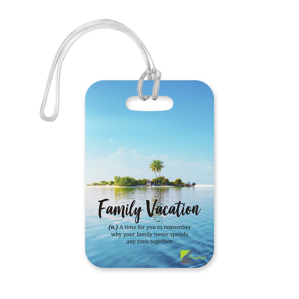 LT205 Defination Family Vacation Novelty Funny Unique Designer Gift Glossy Plastic Suitcase Luggage Tag