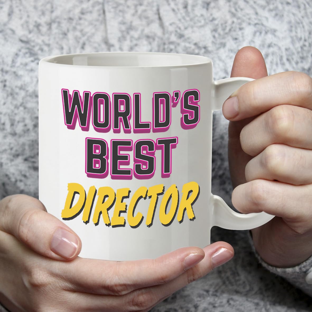 Kruzroyal DZ839 World's Best Director Mug 11oz - White Ceramic Cup for Company Leader, Film Director - Ideal Birthday, Leaving or Thank You Present