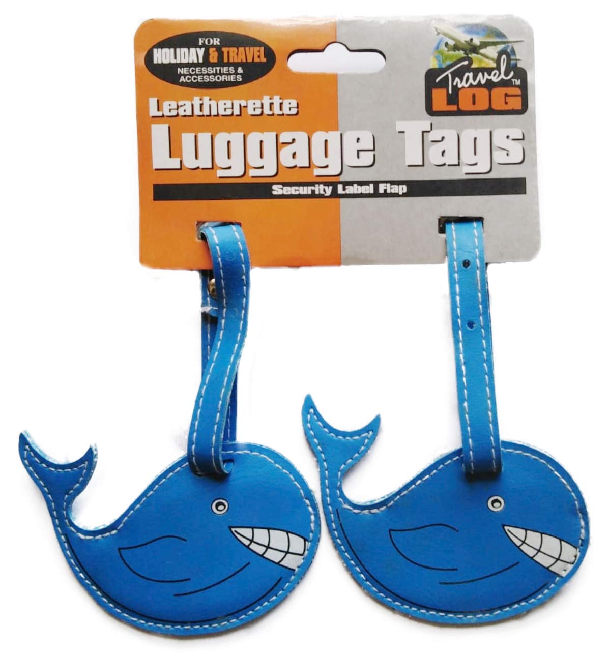 2 x Children Leatherette Luggage Tags (Cat, Puppy, Dog, Frog, Dolphin)