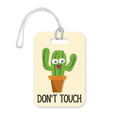 LT061 Don't Touch Novelty Funny Unique Designer Gift Glossy Plastic Suitcase Luggage Tag