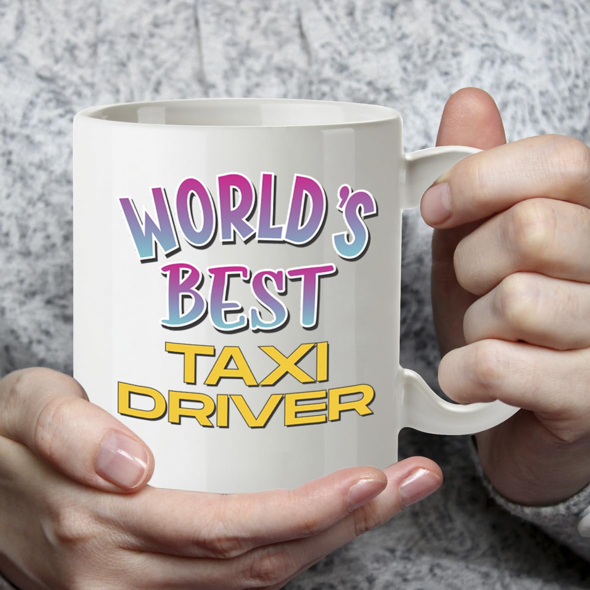 Kruzroyal DZ893 World's Best Taxi Driver 11OZ Tea/Coffee Mug Cup - Unique Coffee Cup and Gift Ideas, Taxi Driver's Mug