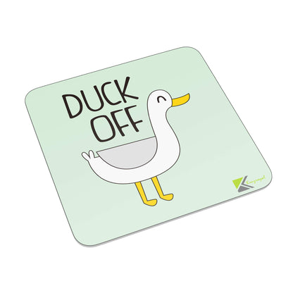 FM056 Duck Off Novelty Funny Idea Glossy Metal Square Fridge Magnet