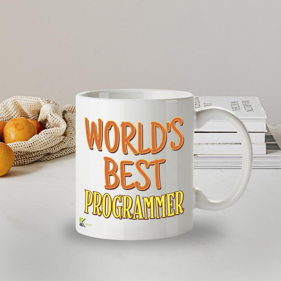 Kruzroyal DZ887 World’s Best Programmer Mug 11oz – Funny Coffee Cup Gift for Software Developer, Coder, Engineer – White Ceramic Cup for Work Desk – Birthday, Thank You, Techie Present