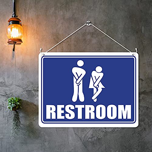 Kruzroyal MP465 Restroom Funny Novelty Retro Vintage Metal Wall Sign Plaque 20cm x 15cm