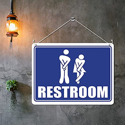 Kruzroyal MP465 Restroom Funny Novelty Retro Vintage Metal Wall Sign Plaque 20cm x 15cm