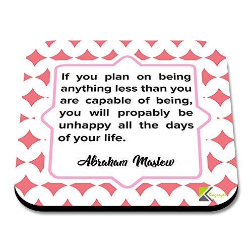 CS240 If You Plan on Being Anything Less Than You are Capable of Being, You Will Probably be Unhappy All The Days of Your lifeNovelty Funny Coffee Tea Drink Gift Glossy MDF Wooden Coaster