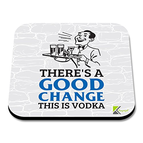 CS207 There's a Good Chance, This is vodkaNovelty Funny Coffee Tea Drink Gift Glossy MDF Wooden Coaster