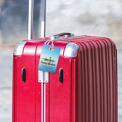 LT205 Defination Family Vacation Novelty Funny Unique Designer Gift Glossy Plastic Suitcase Luggage Tag