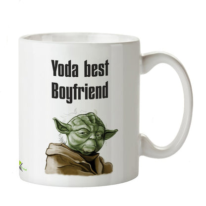 Kruzroyal Funny Sci-Fi Mug, Yoda Best Boyfriend Design, Novelty Gift for Him, Husband or Partner, Funny Novelty Great Gift Idea Coffee Tea Mug, Ceramic Coffee Cup, 11 oz DZ197
