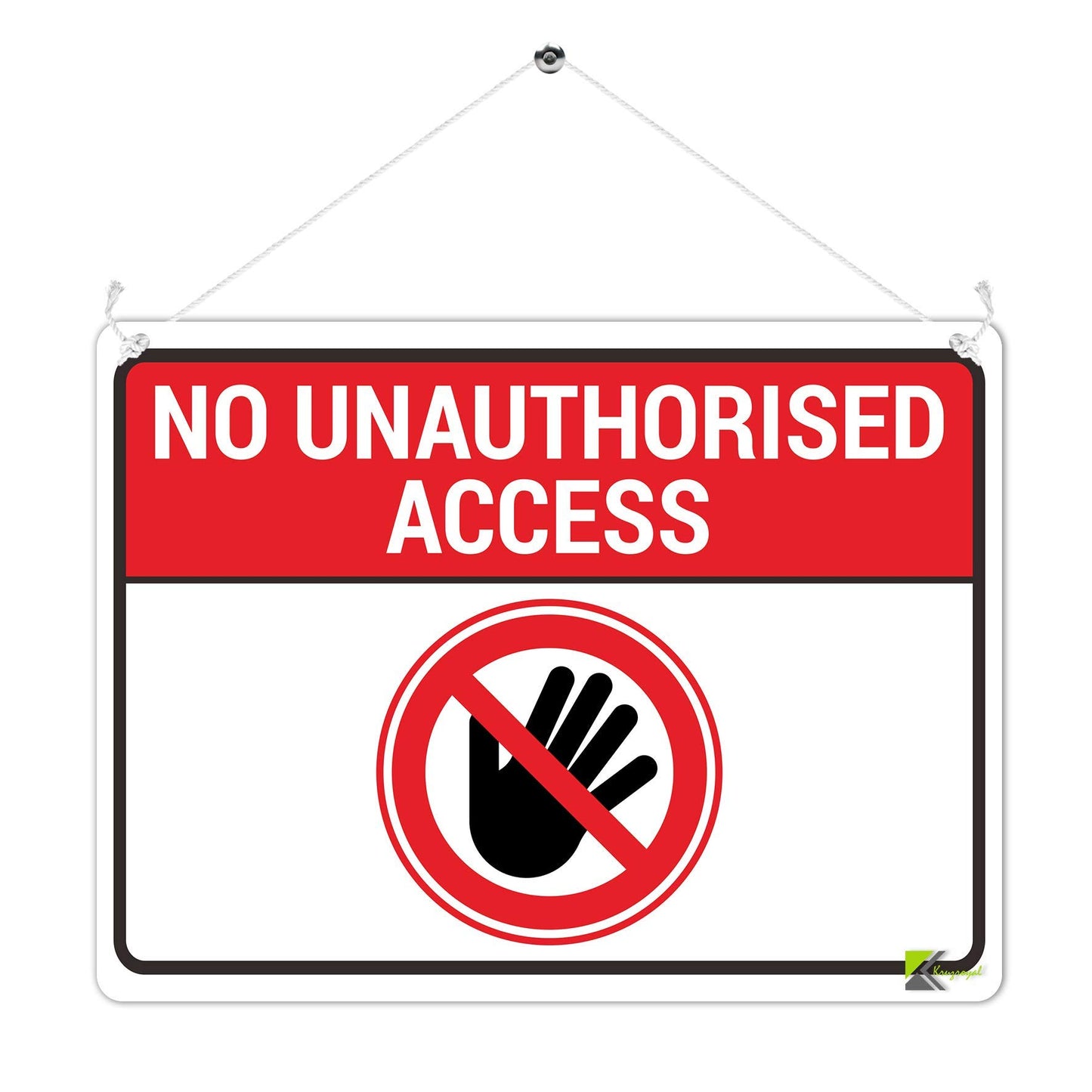Kruzroyal MP461 No Unauthorised Access Funny Novelty Retro Vintage Metal Wall Sign Plaque 20cm x 15cm