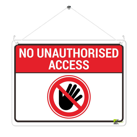 Kruzroyal MP461 No Unauthorised Access Funny Novelty Retro Vintage Metal Wall Sign Plaque 20cm x 15cm