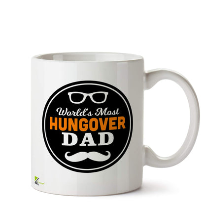 Kruzroyal World's Most Hungover Dad Mug | Funny Father's Day Gift for Dad, Husband, Men | Humorous Morning Coffee Tea Cup