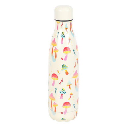 Something Different Funky Fungi Mushroom Steel Water Bottle (One Size) (White/Pink/Blue)