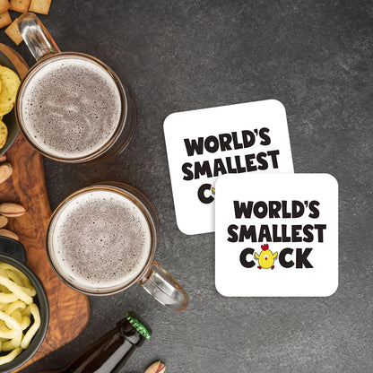 CS711 World's Smallest C*ck Novelty Funny Coffee Tea Drink Gift Glossy MDF Wooden Coaster