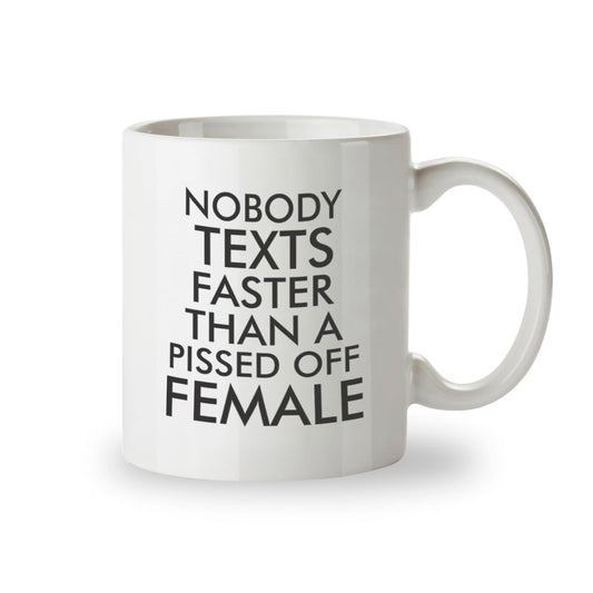 Kruzroyal Nobody Texts Faster Funny Mug, Sarcastic Gift for Women, Friend