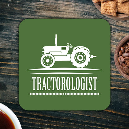 CS642 Tractorologist Novelty Funny Coffee Tea Drink Gift Glossy MDF Wooden Coaster