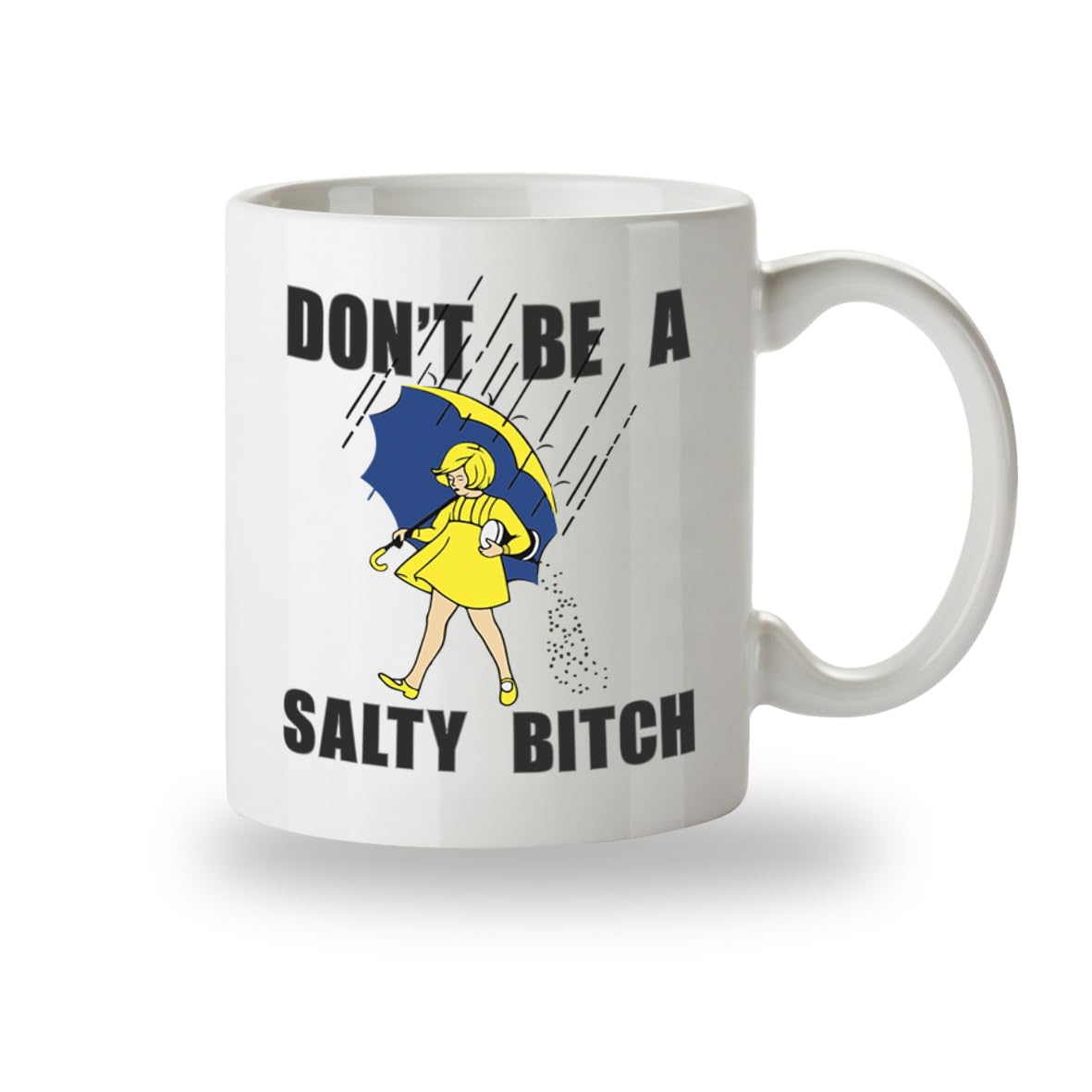 Kruzroyal Don't Be a Salty B*tch Funny Mug, Sarcastic Novelty Coffee Cup, Gag Gift for Friends and Colleagues