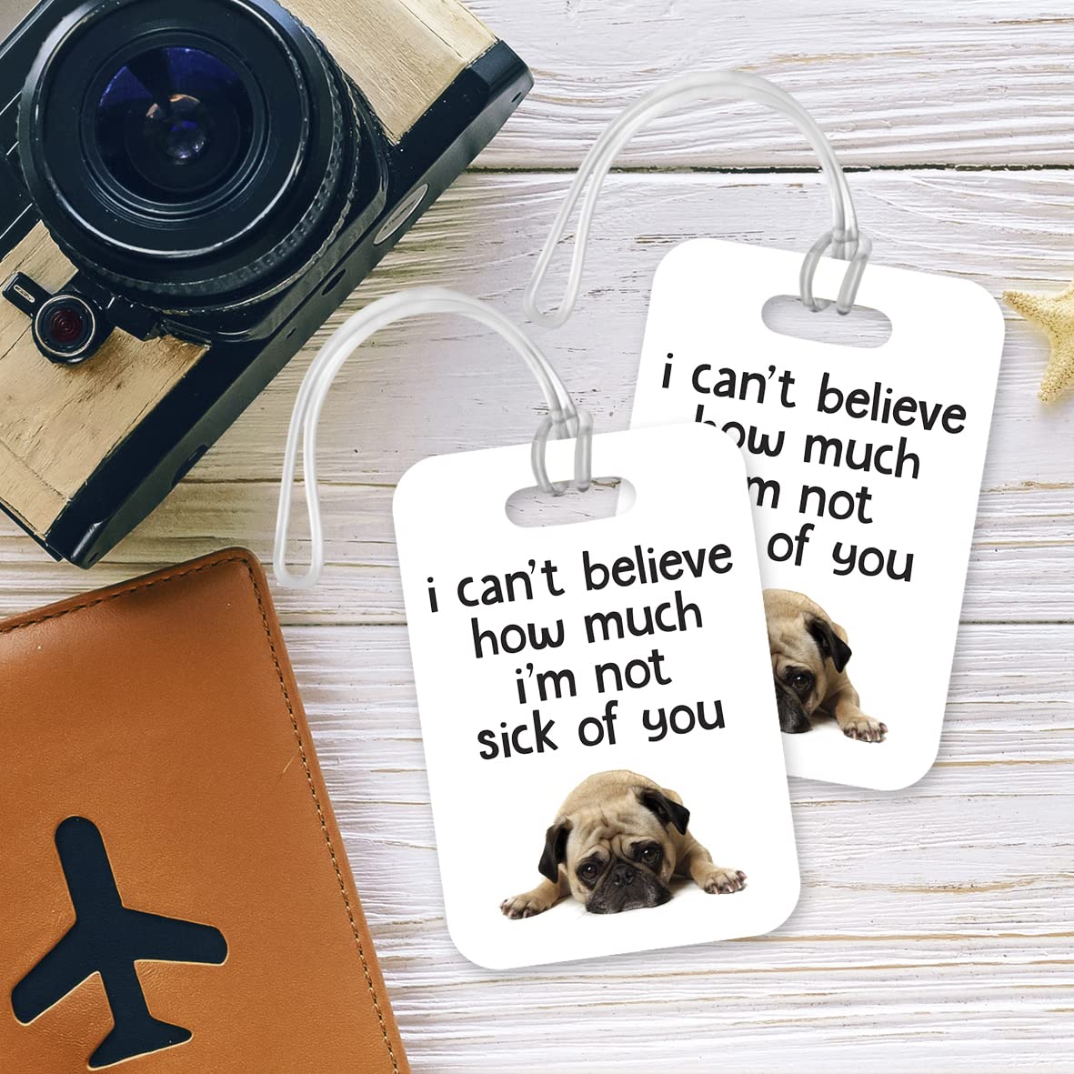 LT153 I Can't Believe How Much I'm Not Sick of You Novelty Funny Unique Designer Gift Glossy Plastic Suitcase Luggage Tag