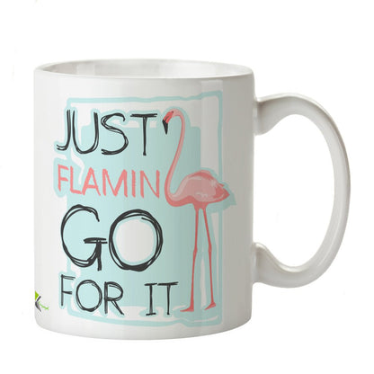 Kruzroyal DZ377 Just Flamin go for it Funny Novelty Great Gift Idea Coffee Tea Mug