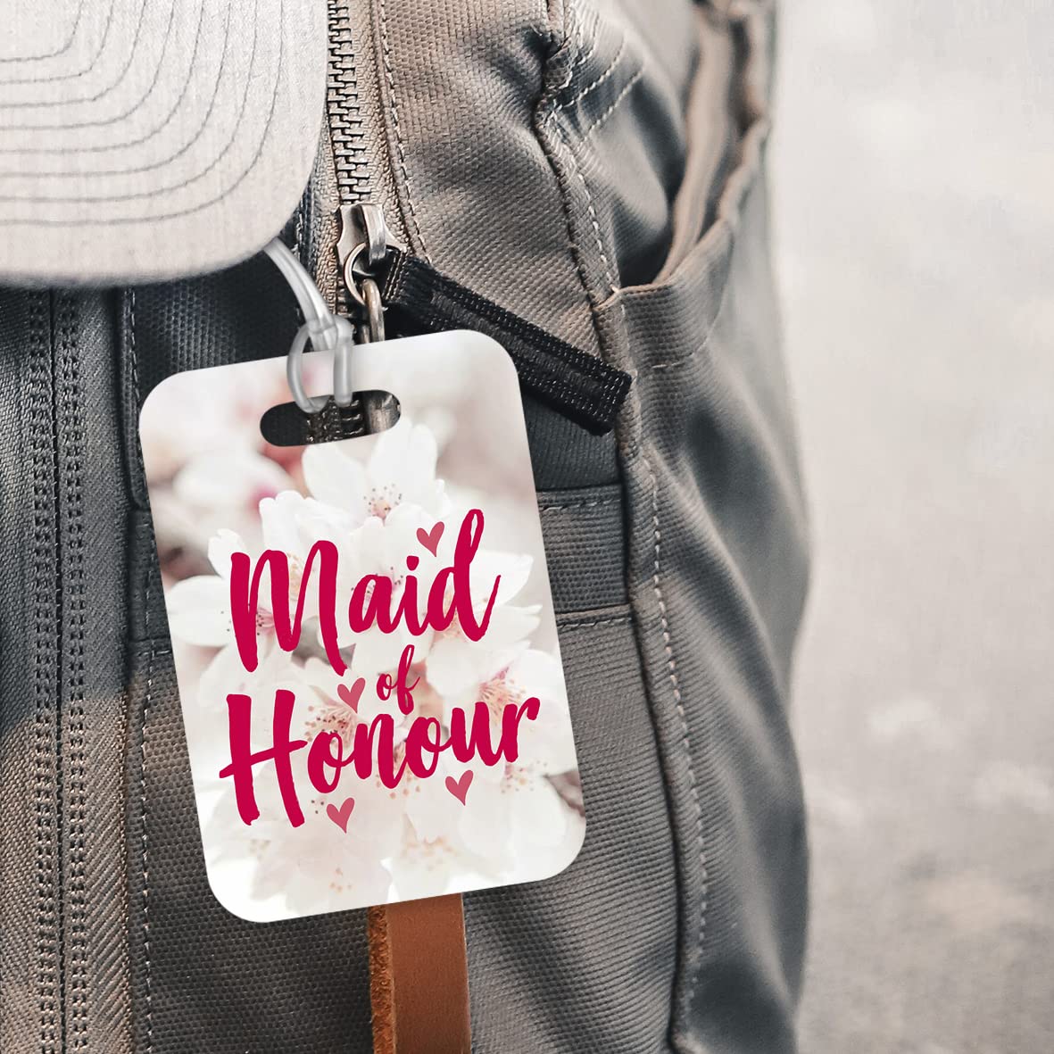 LT023 Maid of Honour Novelty Funny Unique Designer Gift Glossy Plastic Suitcase Luggage Tag
