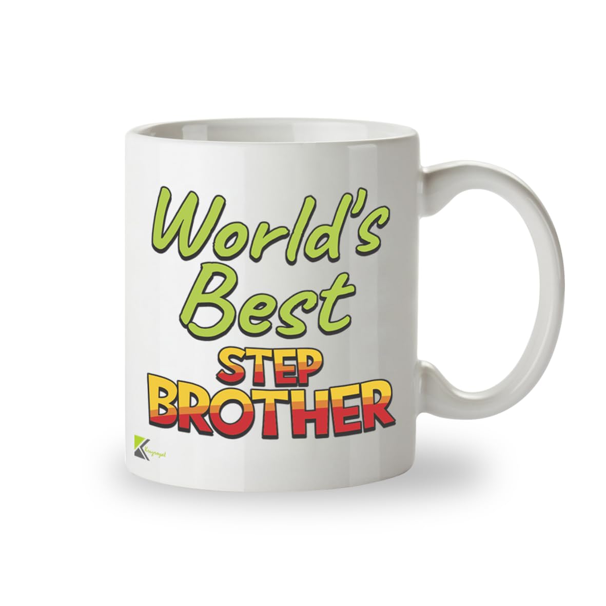 Kruzroyal DZ817 World's Best Step Brother Mug 11oz - White Ceramic Coffee Cup for Stepbrother, Bonus Brother - Birthday or Holiday Present for Him