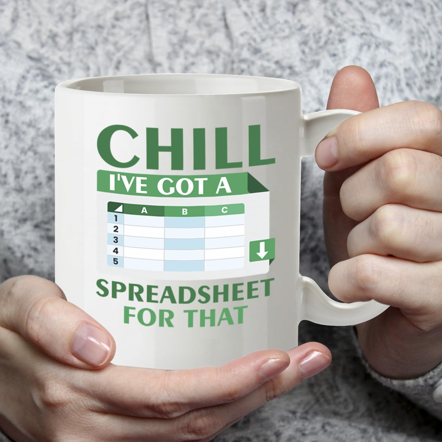 Kruzroyal Chill I Got A Spreadsheet Funny Mug - Novelty Accountant Data Analyst Gift for Work Colleague Men Women