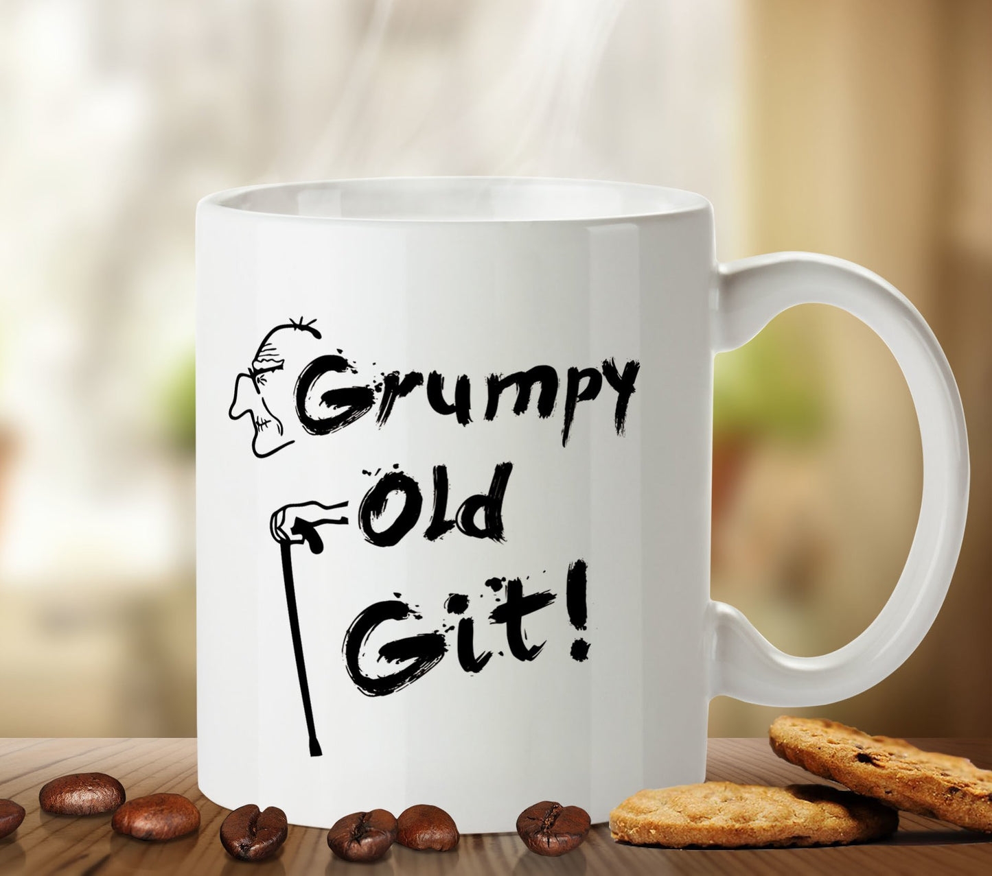 Kruzroyal DZ227 Grumpy Old Git! Funny Novelty Great Gift Idea Coffee Tea Mug