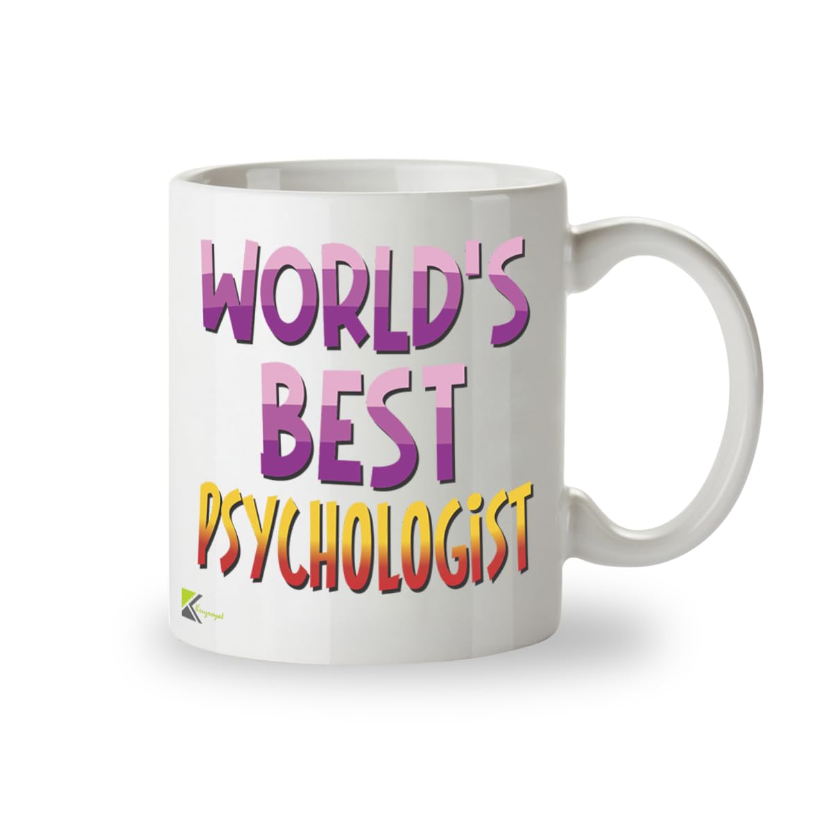 Kruzroyal DZ862 World's Best Psychologist Mug 11oz - White Ceramic Cup for Therapist, Counsellor - Ideal Birthday, Graduation, Thank You Present